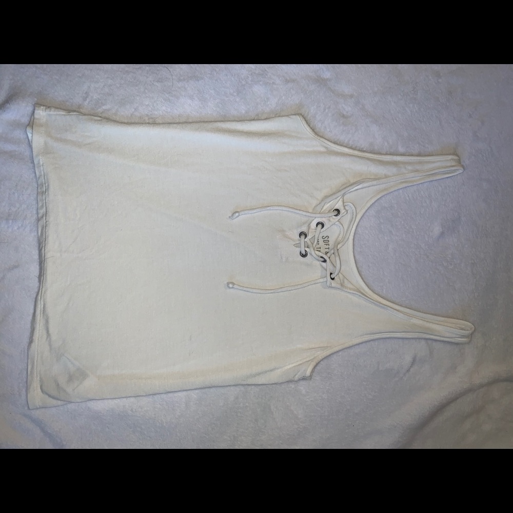 American Eagle White Tie Top